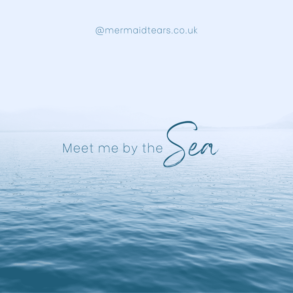 sea scape with title