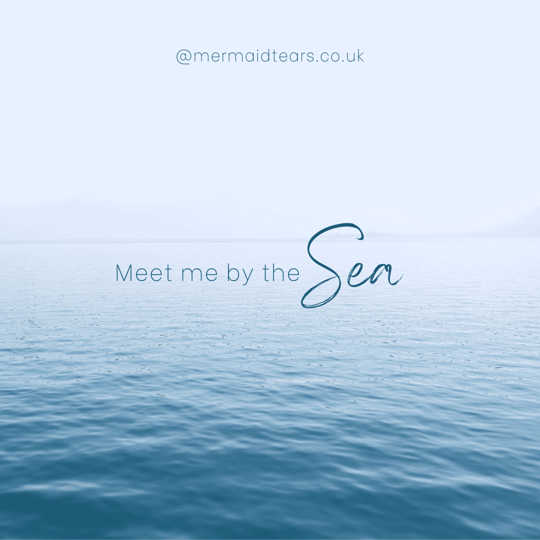 sea scape with title