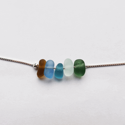 Seaside Essence Sea Glass Necklace- Teeny Tiny